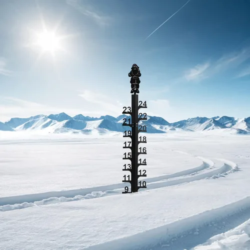 Miniatura 11 de LiveGo Iron Art - Medidor de nieve de 24 pulgadas, medidor de medición para exteriores, palo de medición de nieve desmontable de metal, estacas