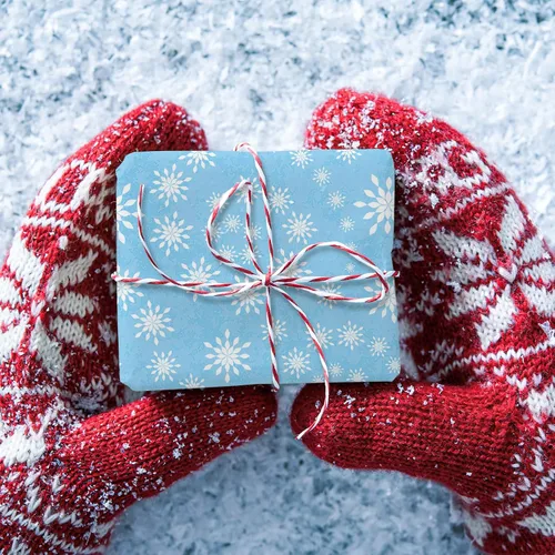 Miniatura 6 de 12 hojas de papel de regalo de Navidad de invierno, papel de regalo de copo de nieve azul morado para manualidades, embalaje de regalo, 19.7 x 27.6