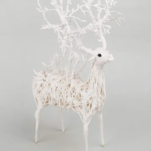 Miniatura 4 de Cutedeer Arcilla blanca seca al aire, arcilla de modelado de espuma de 1.1 libras, moldeo blando suave para niños adultos, suministros de limo