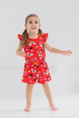Miniatura 2 de Sesame Street Elmo - Mameluco de rizo francés con volantes para niñas