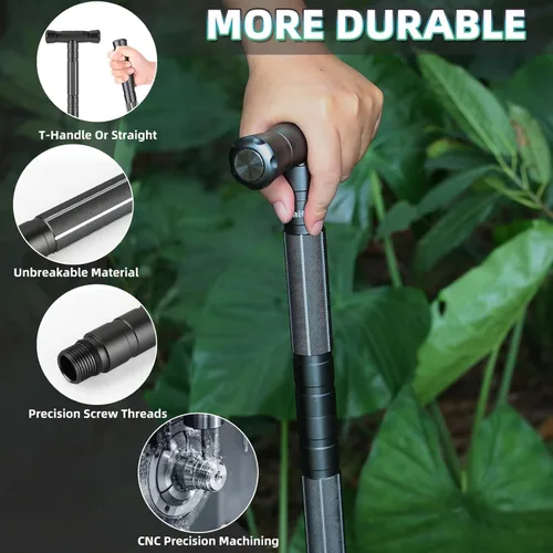 Miniatura 3 de aiGear G3 Tactical Walking Stick Self Defense, Upgraded Durable Hiking Stick with Multitool Adjustable 5-8 Tubes Modular Design for Hiking Camping