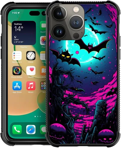Miniatura 12 de CARLOCA Funda compatible con iPhone 11 Pro Max, patrón de carretera del desierto naranja alienígena, ultra protección, a prueba de golpes