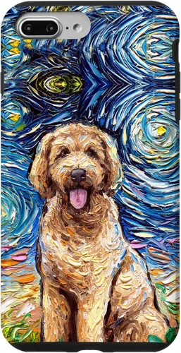 Miniatura 12 de Cute Goldendoodle Starry Night Doodle Dog Art by Aja Case for iPhone 17