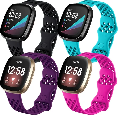 Miniatura 11 de Maledan Compatible con Fitbit Sense Band Fitbit Versa 3 Band Fitbit Sense 2 Band Fitbit Versa 4 Bandas, correa de reloj deportiva impermeable