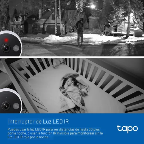 Miniatura 7 de Cámara de seguridad Tapo 2K QHD para interiores/exteriores, Elección del editor PCMag 2024, visión nocturna a color, detección gratuita de Blanco