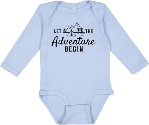 Miniatura 4 de inktastic Let the Adventure Begin with Camping Tent and Long Sleeve Creeper