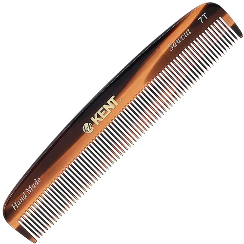 Miniatura 9 de Kent 7T - Peine de bolsillo de dientes finos de grafito negro para hombres, peine de pelo hecho a mano para hombres para aseo y peinado diario
