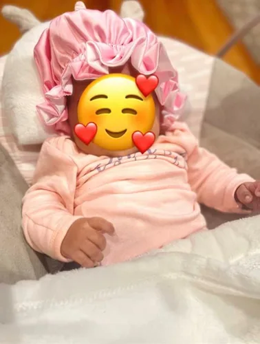 Miniatura 3 de AKISS - Exquisita gorra para dormir reversible con forro de satén para bebés, recién nacidos, niños grandes y pequeños y mamásmujeres