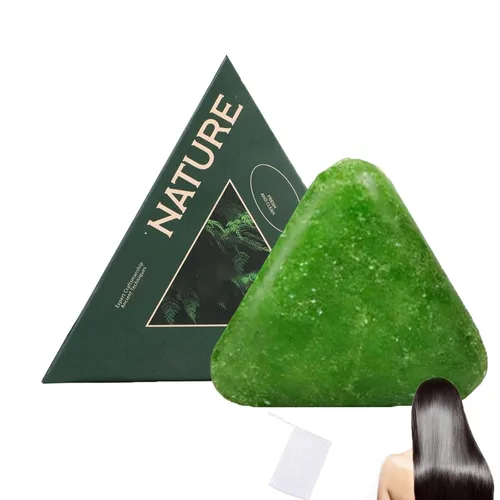 Nature Triangle Shampoo Bar Natural Usman Grass Hair Shampoo Bar Herbal ShampooBar para mujeres y hombres todo tipo de cabello