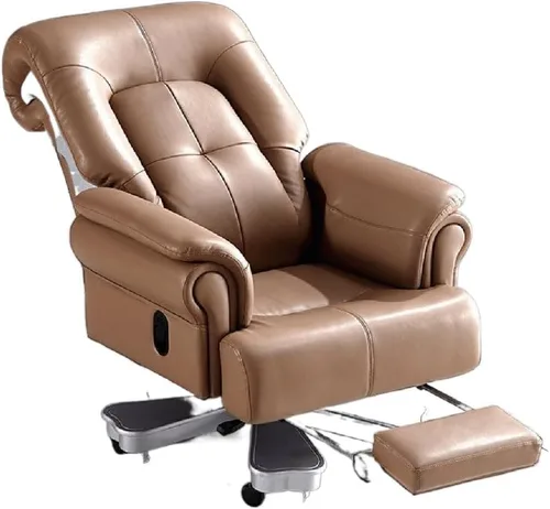 Silla de oficina Silla de cuero ejecutiva totalmente reclinable (E)