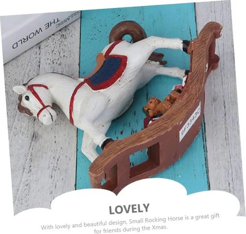 Miniatura 7 de Escultura de caballo de resina, adorno de caballo de Troya de Navidad, adornos de vacaciones, decoraciones para salas de casa, figura de caballo