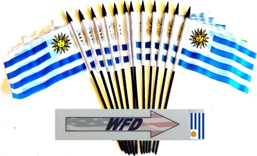 Miniatura 24 de World Flags Direct Banderas en miniatura de poliéster de Afganistán, paquete de 12, decoración de mesa de fiesta, desfiles, 4 x 6 pulgadas, verde