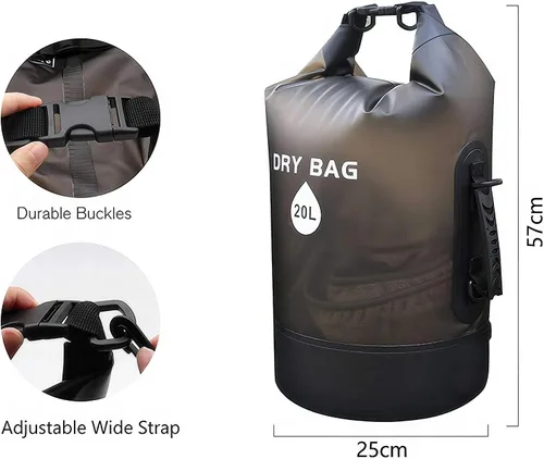 Miniatura 5 de Waterproof Dry Bag Backpack for Kayaking & Paddle Boarding - Lightweight Roll Top Dry Storage with Phone Case for Swimming, Boating, Beach, Camping