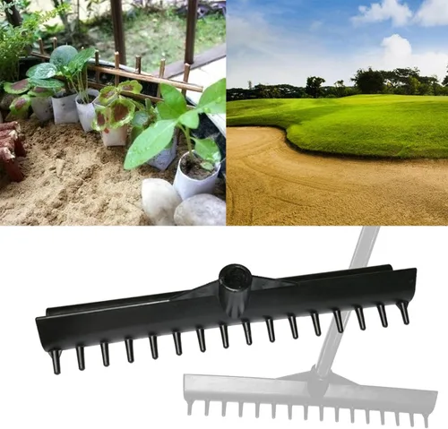 Miniatura 6 de Cabezal de rastrillo de golf personal de plástico, rastrillo, herramienta de preparación de organización para campos de golf de playa y plano
