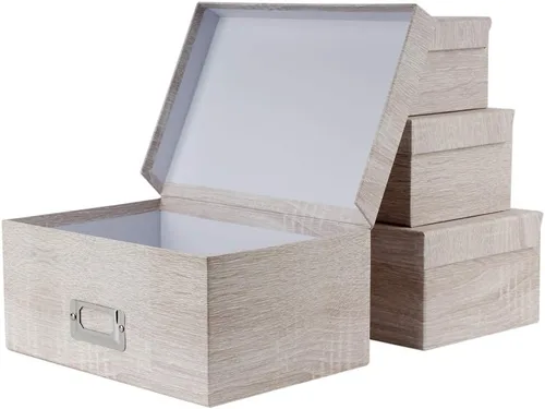 Miniatura 15 de Briful Juego de 2 cajas de almacenamiento de porcelana azul y blanca con tapas, elegantes cubos organizadores de anidación floral, juego de cajas
