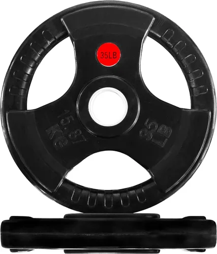 Miniatura 8 de Fitvids - Disco de pesas de hierro fundido olímpico de 2 pulgadas para entrenamiento de fuerza y levantamiento de pesas para gimnasio en casa