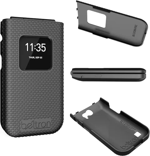 Miniatura 2 de BELTRON Funda para Nokia 2720 V Flip Phone, funda protectora a presión (Verizon 2720V) - Negro