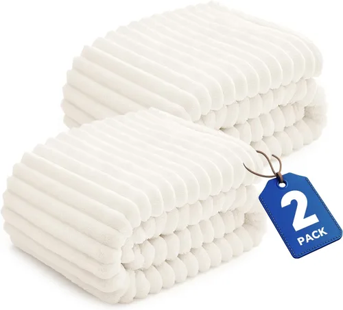 Miniatura 74 de BEDELITE Manta de forro polar para sofá, 10.58 oz/m², suave y cálida, manta acuática esponjosa, manta decorativa y de regalo para mujeres, hombres