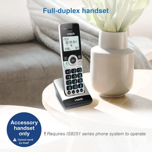 Miniatura 10 de VTech IS8201 Auricular Adicional para la Serie de Teléfonos Inalámbricos de Grado Comercial IS8251, Perfecto para Oficina en Casa, Bloqueo