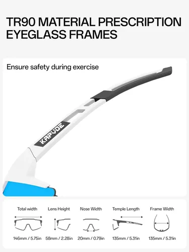 Miniatura 6 de KAPVOE Gafas polarizadas con 1 lente o 4 lentes de protección UV para mujeres y hombres, gafas de sol para ciclismo, marco TR90, para deportes