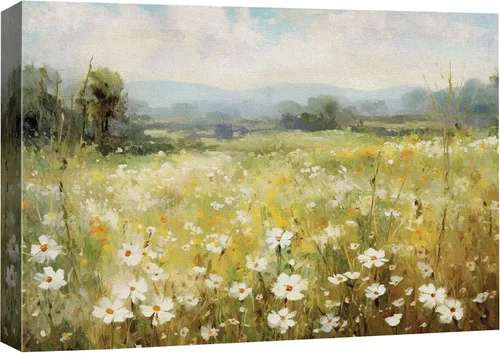 Miniatura 25 de SIGNFORD Lienzo impreso para pared, cielo nublado, bosque verde, prado, naturaleza, desierto, ilustraciones florales botánicas, arte moderno
