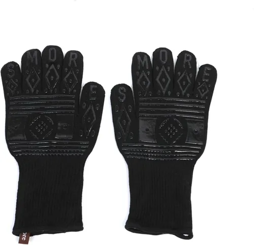S'more Guantes de barbacoa resistentes al calor, guantes de parrilla al aire libre, guantes de silicona antideslizantes para horno, guantes largos