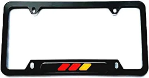 Cubierta de matrícula deportiva tricolor de 3 colores con tapas de rosca para Toyota Tacoma 4Runner Tundra Rav4 Highlander, acero inoxidable, rojo,