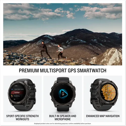 Miniatura 2 de Garmin fēnix® 0.315 – 2.008 in, AMOLED, zafiro, reloj inteligente GPS multideporte premium, batería de larga duración, clasificación para inmersión