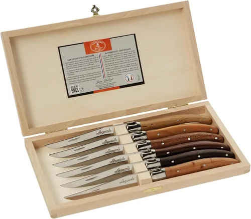 Miniatura 7 de Jean Dubost Laguiole - Juego de 6 cuchillos para carne, acero inoxidable