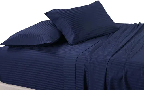 Miniatura 6 de sheetsnthings Juego de 2 fundas de almohada de 300 hilos, tamaño Queen, color negro a rayas