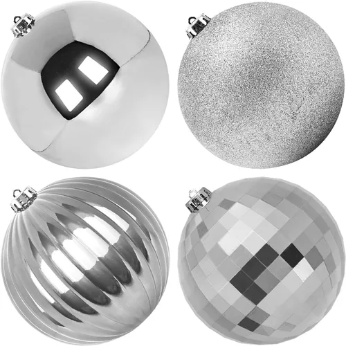 Miniatura 16 de Benjia Adornos de Navidad para Exteriores de Tamaño Extra Grande, Bolas de Plástico Gigantes y Grandes que no se Rompen para Colgar en Césped, Rojo