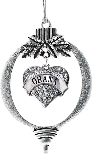 Miniatura 73 de Inspired Silver - Red Merry - Adorno de Navidad plateado - Adorno de árbol de Navidad con dije de corazón con circonita cúbica - Decoración colgante