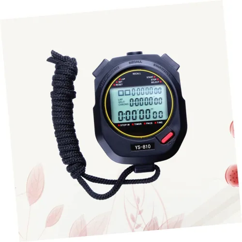 Miniatura 6 de Cronómetro deportivo LCD digital de tres filas con temporizador de cuenta regresiva para correr con funciones de alarma cronógrafo preciso