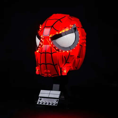 Miniatura 3 de VONADO Kit de luz LED compatible con la máscara de Lego Spider Man 76285 (solo luces, sin modelos) Juego de iluminación creativa Accesorios
