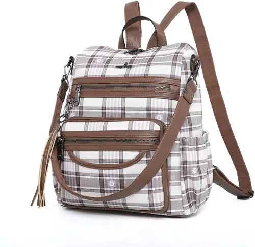 Miniatura 61 de Bolsos mochila monedero de piel sintética para mujer, bolsas con zíper, mochilas de hombro casuales