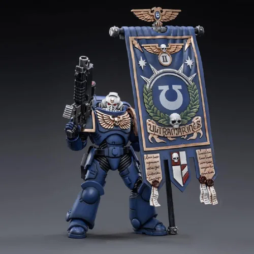 Miniatura 23 de Pipigirl Figuras de acción de soldado de licencia genuina 1/18, kits de modelos de guerrero extremo militar militar de 4 pulgadas Ultramarino