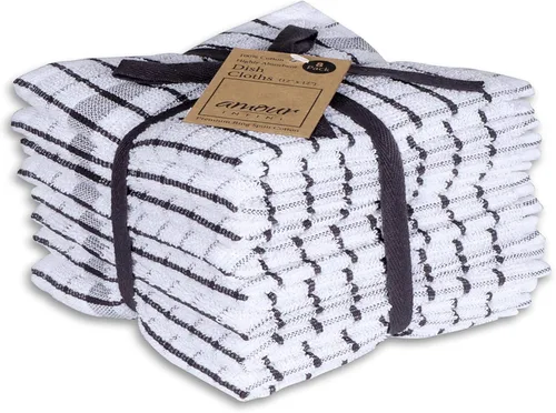 Miniatura 30 de AMOUR INFINI Juego de 8 paños de cocina - Ultra suaves, altamente absorbentes, paños de cocina de algodón terry de secado rápido de 12"x12" pulgadas