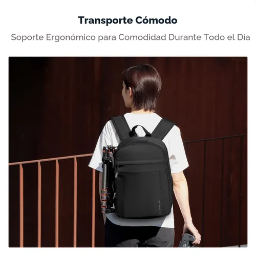 Miniatura 6 de K&F CONCEPT Mochila ligera para cámara, bolsa de fotografía profesional compatible con cámaras Canon/Nikon/Sony y accesorios para lentes, funda