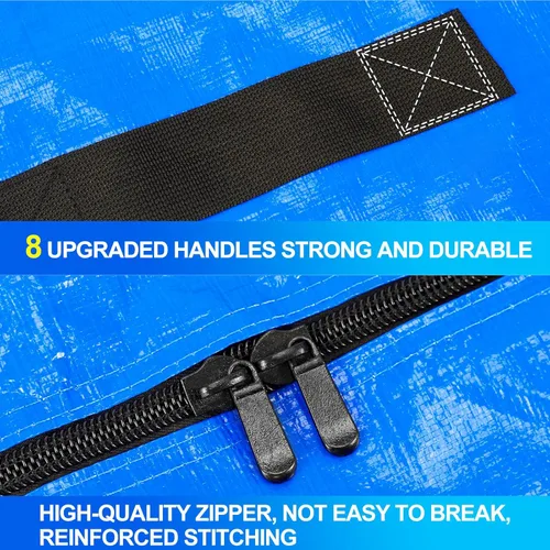 Miniatura 4 de Bolsa para colchón tamaño Full para mudanza y almacenamiento, lona reutilizable resistente impermeable, funda protectora para colchón tamaño Full