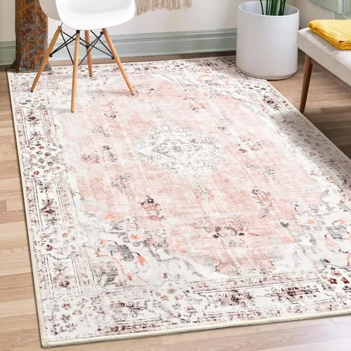 Miniatura 45 de Alfombra Verde MUJOO de 8'x10', Alfombras de Área para Sala de Estar, Alfombras Lavables, Alfombra Grande de Área, Alfombra Boho de Área de 8'x10