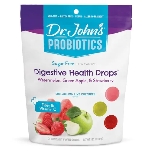 Miniatura 7 de Dr. John's Healthy Sweets Paletas probióticas para niños, fresa y bayas silvestres con cero azúcar, sin colorantes, a base de plantas, aptas