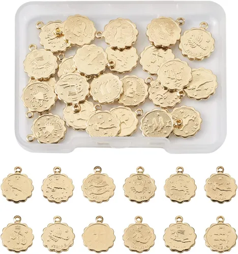 Miniatura 13 de Mega Pet Dijes de doce constelaciones para hacer joyas de bricolaje
