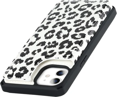 Miniatura 8 de Cavor para iPhone 11 Funda con tarjetero, para iPhone 11 Funda tipo cartera para mujeres y hombres, Funda para teléfono tipo cartera con soporte