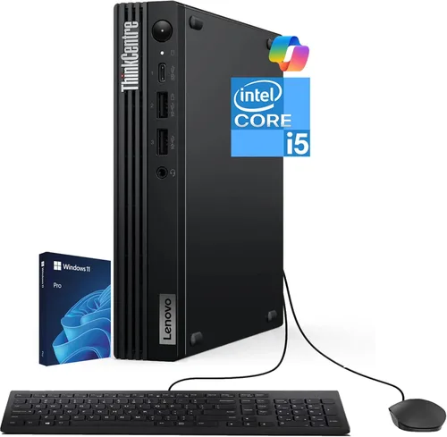 Miniatura 6 de Lenovo ThinkCentre Tiny M70q G5 Intel Deca Core i5-14400T (Supera al i7-13700T), 16GB DDR5, 512GB NVMe, DisplayPort, HDMI, WiFi 6, RJ-45, Teclado