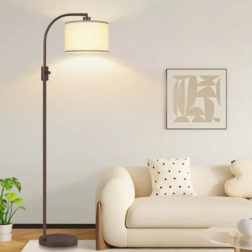 Miniatura 14 de [Actualizada] Lámpara de pie negra regulable, bombilla LED Edison de 1200 lúmenes incluida, lámpara de pie de arco para sala de estar, lámparas