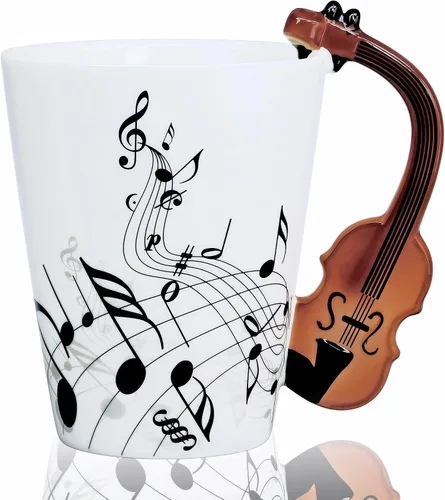Miniatura 12 de Taza de guitarra, taza de café de guitarra, regalo para guitarristas músicos, taza de guitarra de 13.5 onzas, regalos para amantes de la música