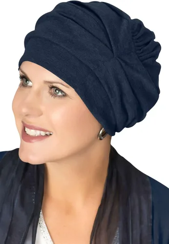 Miniatura 10 de Trinity Turbante 100% algodón - ¡3 estilos en uno! Sombreros encorvados para quimioterapia, para pacientes con cáncer.