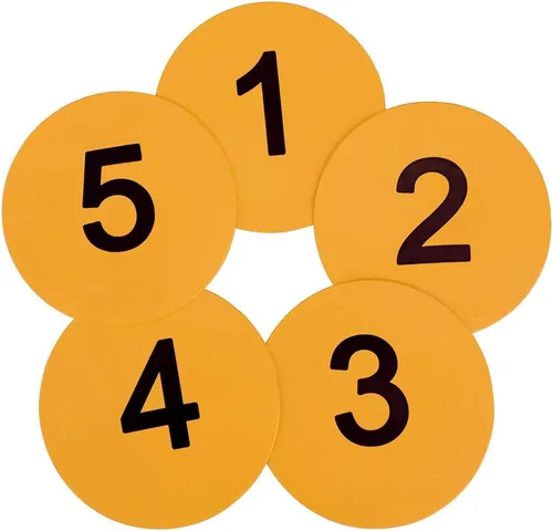 Miniatura 11 de Marcadores de puntos de piso numerados de 8 pulgadas