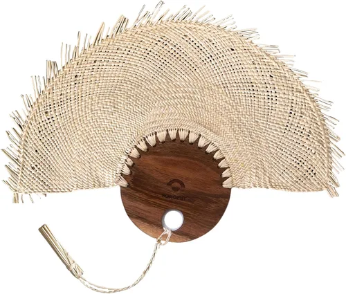 Abanico De Mano - Abanico De Mano - Abanico De Mano - Abanico De Mano - Palma de paja bohemia, recuerdo de boda, decoración de pared, accesorios de