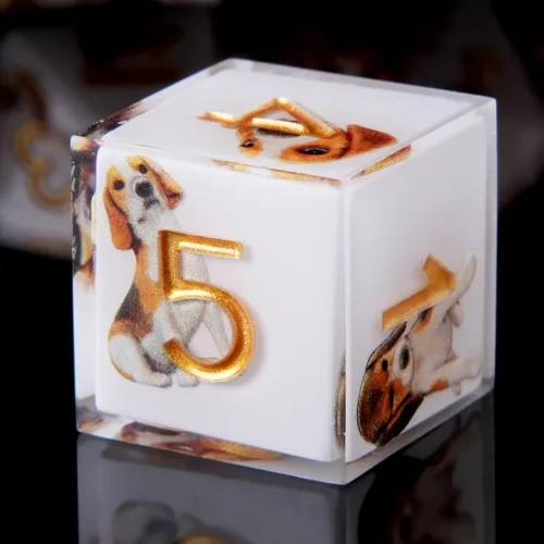 Miniatura 27 de Juego de dados DND de borde afilado de 8 piezas (extra D20) para Calabozos y Dragones – 2 D20 D4 D6 D8 D10 D12 D10% – Dados de resina poliédrica